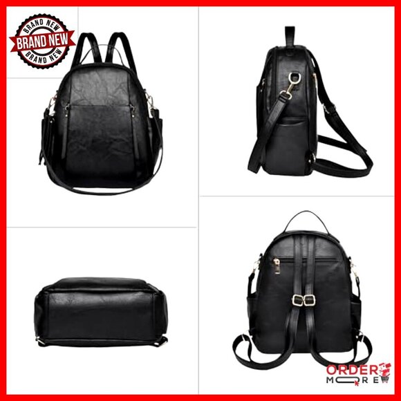 Leather Mini Backpack Purse for Women Convertible Shoulder Bag